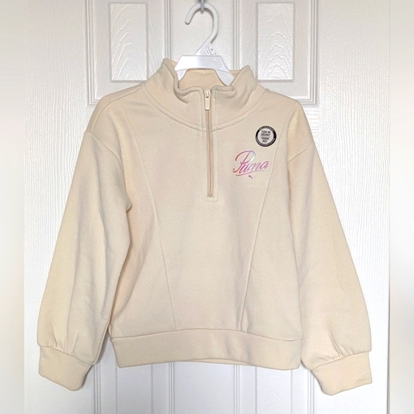 NWT Puma Girls (Small) Fleece Quarter-Zip Pullover Sweatshirt/Sweater/Top - Picture 1 of 14